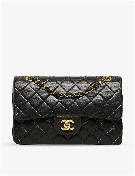 black chanel bag selfridges|Chanel bag prices uk.